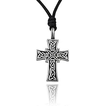Flawless Celtic Cross Silver Pewter Charm Necklace Pendant Jewelry