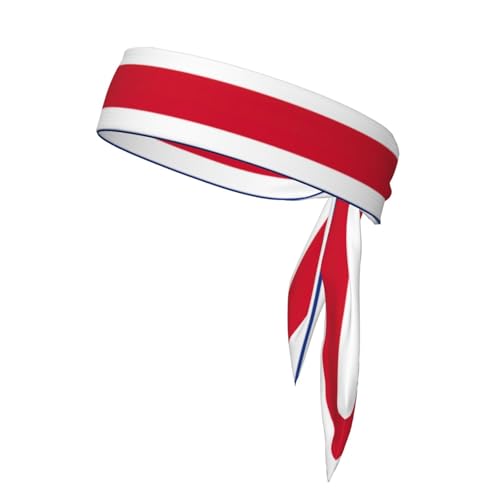 Bufanda atlética con estampado de bandera de Costa Rica, corbata deportiva para tenis, ciclismo, gimnasio ajustable