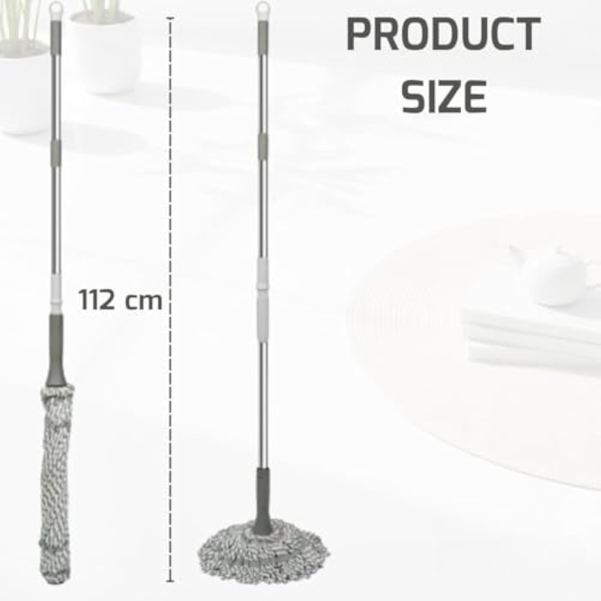 Microfiber Self-Wringing Twist Mop with Handle