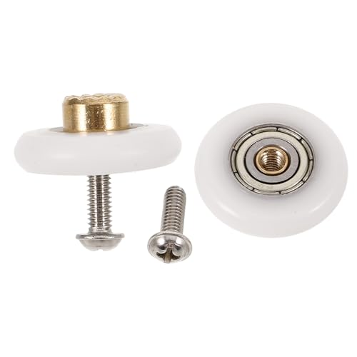 HOLIDYOYO 2個 シャワードアローラー交換用滑?配 滑り止め小ベアリング採用 耐摩耗浴室ガラス引き戸用滑車 バスルームスライドドア車輪