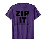 ZIPIT ZIP IT T-Shirt - Men's Unisex-Adults Blue Small Classic Fit Short Sleeve Cotton 60% Polyester 40% T-Shirt