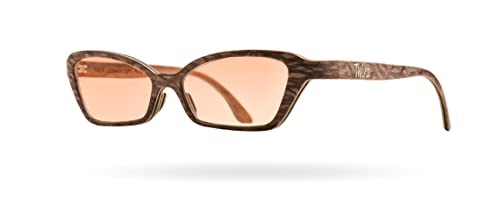 Twinz Eyewear Frida lunettes de soleil gris marron en bois