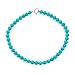Produktbild Blauer Facettierter Stabilisierter Türkis Runder Edelstein 10Mm Perlenstrang Halskette Westernschmuck Für Frauen Versilberter Verschluss 18 Zoll