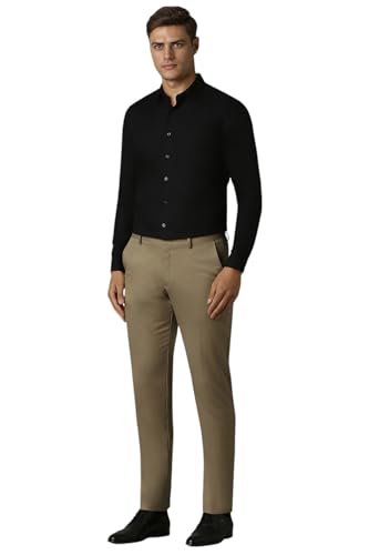 Image of Louis Philippe Men's Cotton Slim Fit Textured All Day Comfort Formal Shirt