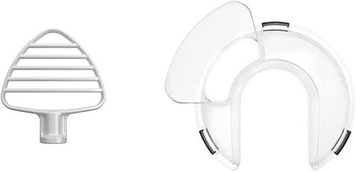 KitchenAid Accesorio para batidora de pie inclinable para pastelería, blanco + escudo de vertido seguro KitchenAid KSMTHPS
