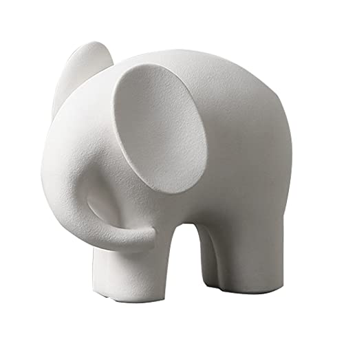 Estatua Elefante Decorativa Cerámica Moderna Pequeña miniatura 1