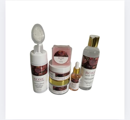 Routine de Soins Visage Bio Rose Anti-Teint Terne avec Sérum 30ml et Masque Rose