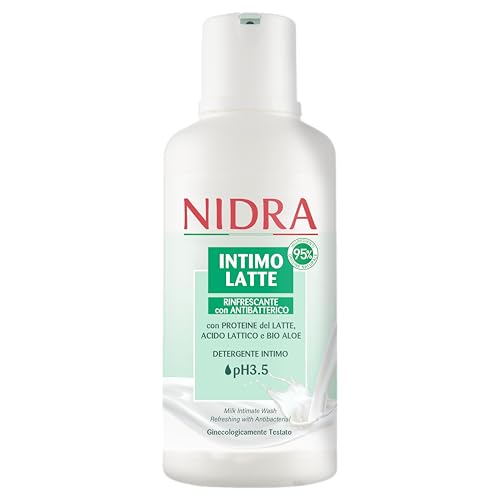 NIDRA | Erfrischender Intimreiniger mit antibakterieller Wirkung, mit Milcheiweiß, gynäkologisch getestet, Made in Italy, 500 ml