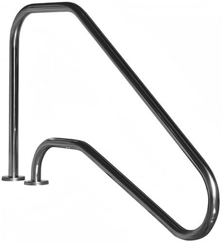 Inter-Fab D5D049 5 Bend Deck Mounted Swimming Pool Stair Rail