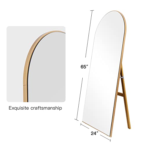 Cassilando Full Length Mirror 65" × 24", Floor Mirror,Standing Mirror, Against Wall For Bedroom,Dressing And Wall-Mounted Thin Frame Mirror… (Large Mirror-Gold, 65 X 24) #TOP3