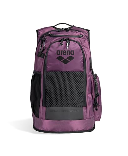 Arena All Set   Mochila Deportiva de natación, Atletas, Gimnasio, Multideporte, Mochila de día, Bolsa de Equipo de Entrenamiento de Gran tamaño para Adolescentes, Hombres y Mujeres, 45 litros, Morado