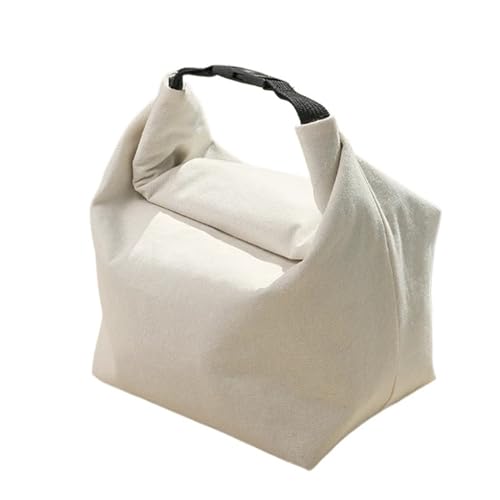 HNULGVI bolsa de mano con aislamiento Bolsa de almuerzo aislante lona for estudiantes, reutilizable, for el trabajo, picnic y viajes(M)