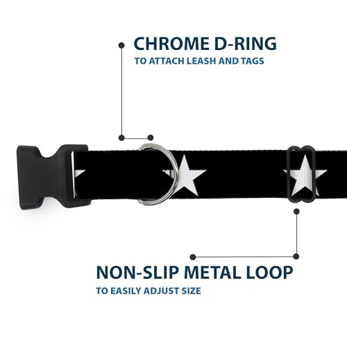 Collar Buckle-Down con cierre de broche, diseño estrellas, mediano miniatura 4