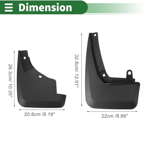 Image of Motoforti Mud Flaps Splash Guards Mud Guards for Ford Territor 2019-2023 W /Mount Accessories
