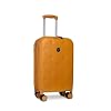 Lightweight Foldable Carry on Luggage with 360 Silent Wheels, Expandable Yellow Suitcase, Secure Lock, Space Saving Travel Bag L