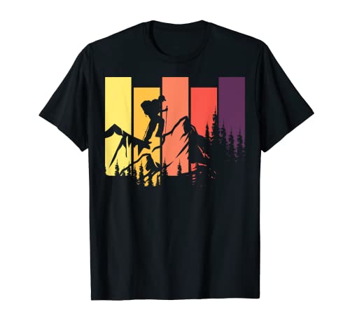 Regalo vintage de senderismo de montaña de niños del día del padre papá T Camiseta