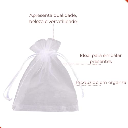 Saco De Organza Para Chinelos 20x35cm Kit Com 100 Unidades