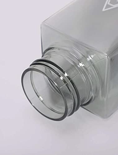 Fast Track Usa 15 Oz Portable Square Water Bottle Clear Outdoor Indoor Water Bottle Good Size For Daily Water Consumption Sport Gym Yoga Hiking Travel And Field Trip #TOP4