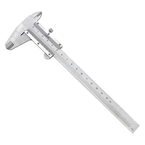 Herramienta de medición de la pinza | MM Ciner Measuring Tool Acero carbono | 0-150 mm, calibrador no digital, +/- 0.02 mm Reglo de precisión para la fabricación de la fabricación de madera