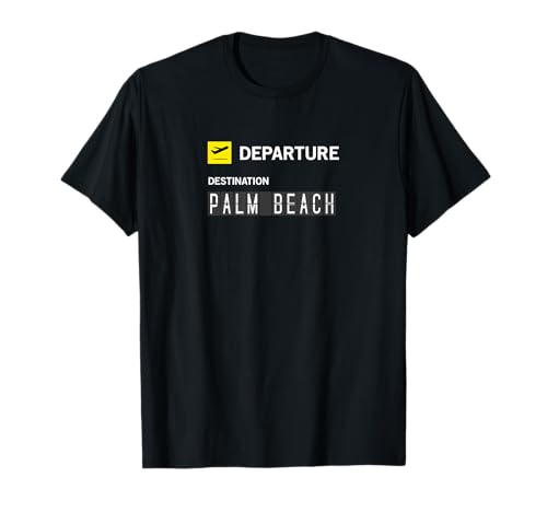 Palm Beach Airport Departure Scoreboard T-Shirt