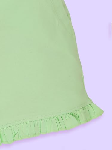 Image of KiddoPanti Girls 100% Cotton Bottom Hem Frill Hot Shorts