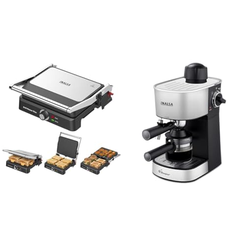 Image of INALSA Sandwich Maker 2200W | INALSA Espresso /Cappuccino Coffee Maker 800W