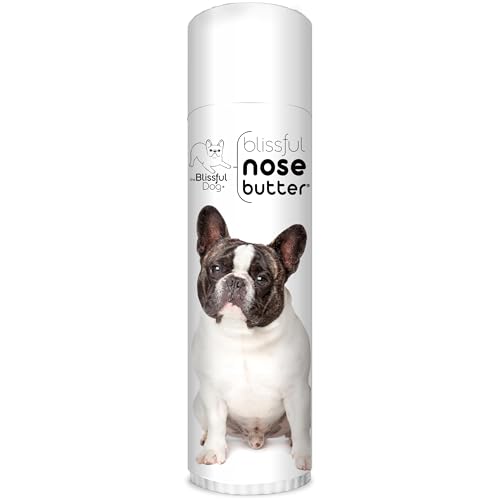 Image of The Blissful Dog French Bulldog Pied Nose Butter for Dry, Cracked Skin, Lick-Safe Dog Nose Balm with Moisturizing Shea Butter, Almond, Olive, and Essential Oils, Pet Supplies, Uncented, 0.50 oz.