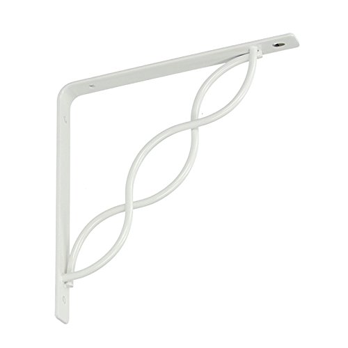 Velano WPRP White Ornamental Decorative Metal Shelf Bracket Support Wall Mounted 200 x 200mm