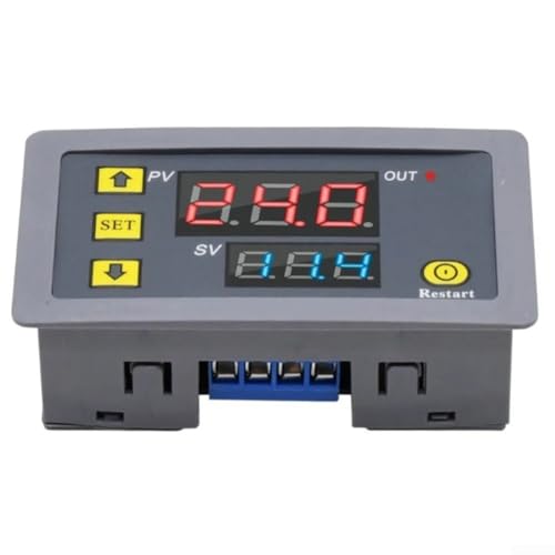 Module de relais temporisé numérique avec double affichage LED pour domotique - Interrupteur de contrôle de minuterie de cycle 220 V - Plage de 1 seconde à...
