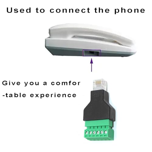 Adaptador RJ12 Macho 6 Pin a Terminal de Tornillo 2 Pzas miniatura 3