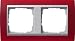 Produktbild Gira 021292 Abdeckrahmen 2-fach für alu Event opak, rot