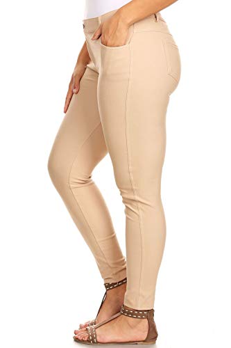 Image of YELETE Women's Basic Five Pocket Stretch Jegging Tights Pants