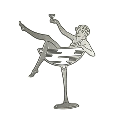 mikidoo Troqueles de corte de bailarina, plantillas de metal para álbumes de recortes, tarjetas, decoración de fotos, plantillas, 9,2 x 11,8 cm