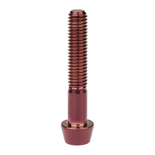 Image of Titanium Ti Bolt M5x9 16 18 20 25 30 35 40 45 50 55 60mm Tapered Head Screws Pack of 4 (M5x35mm, Burgundy)