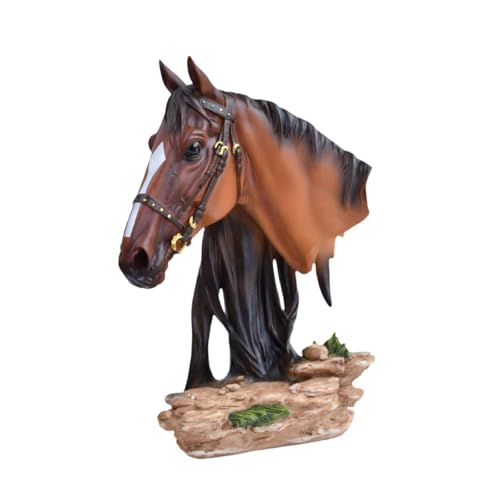 Statue tête de cheval à collectionner idée cadeau décoration