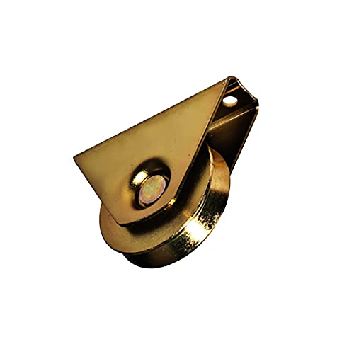 ALEKO WHEEL35INCHVG V Groove Wheel for Sliding Rolling Slide Chain Gear Rack Gate Track 3.5 Inch Diameter Gold