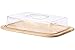 Continenta Cloche à Fromage planche à fromage, carré, bois de caoutchouc, taille : 30 x 20 x 8,5 cm