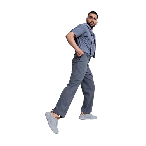 Image of Neeman's Melange Dress Sneakers for Men | Breathable Mesh & Faux Leather Upper | Lightweight EVA Sole with Natural Rubber | Stylish Lace-Up Sneakers for Travel & Everyday Casual Comfort