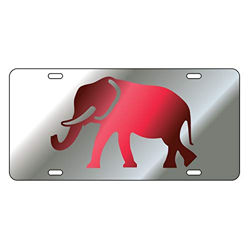Alabama Crimson Tide Laser Cut Elephant License Plate Auto Tag