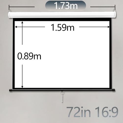 Pantalla manual para proyector portátil 72 pulgadas 16:9 miniatura 2