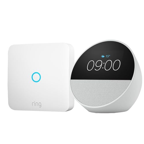 Miniatura 2 de Amazon Echo Spot (última generación) | Blanco + Ring Intercom Audio | Haz que tu interfono sea más inteligente