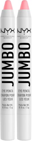 NYX PROFESSIONAL MAKEUP Jumbo Eye Pencil, Blendable Eyeshadow Stick &amp; Eyeliner Pencil - Sherbet (Coral) (Pack of 2)