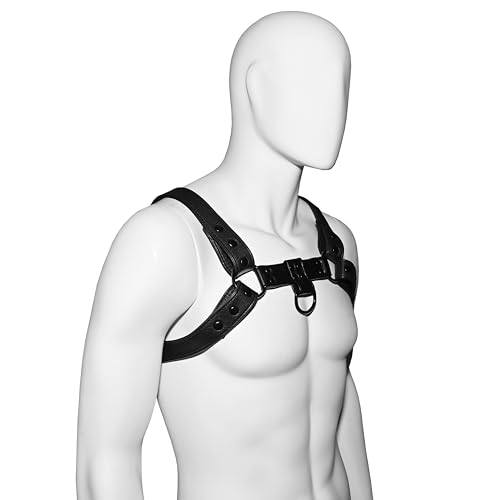 Image of Harness for Men Adjustable Body Chest Harness Belt Clubwear for Halloween Christmas (Black)