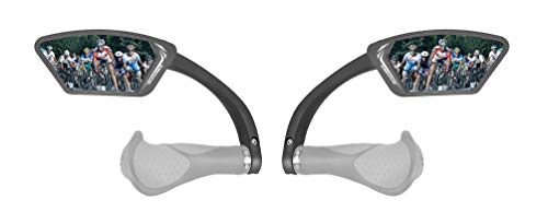 Venzo Bicycle Bike Handlebar Mount Mirror Silver Lens 50% Anti-Glare Glass - Big