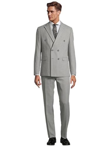 Steffen Klein Herren Anzug Zweireihig Nadelstreifen