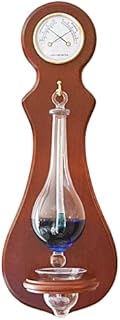 Ambient Weather BA212 Wall Mounted Weather Station with Thermometer, Hygrometer, and Barometer - Cherry Finish