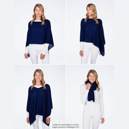Image of CLAUDIA NICHOLE Womens 100% Cashmere Dress Topper - Cashmere Poncho Wrap