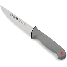 ARCOS Butcher Knife 6 Inch Nitrum Stainless Steel and 160 mm blade. Professional Cooking Knife For Cutting Meat, Fish and Vegetables. Ergonomic Polyoxymethylene Handle. Series Colour-Prof. Color Grey.