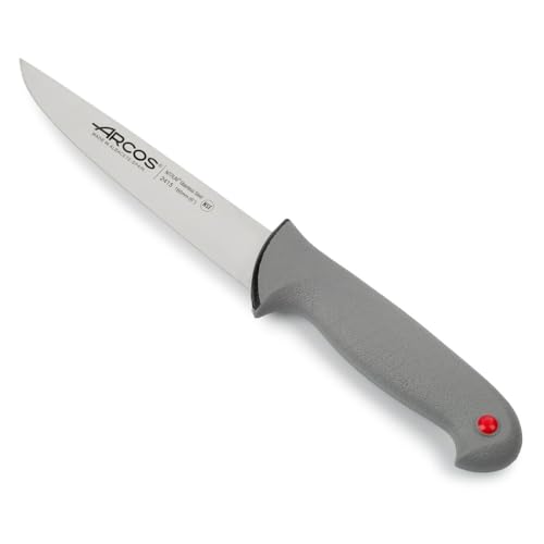 Arcos Couteau de Boucher Professionnel - Lame Acier Inoxydable NITRUM 16 cm - Manche Ergonomique Antidérapant - Pour Viande - Série Colour Prof