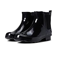 Western Chief Women's Ankle Rain Bootie Boot, Black, 7 M US